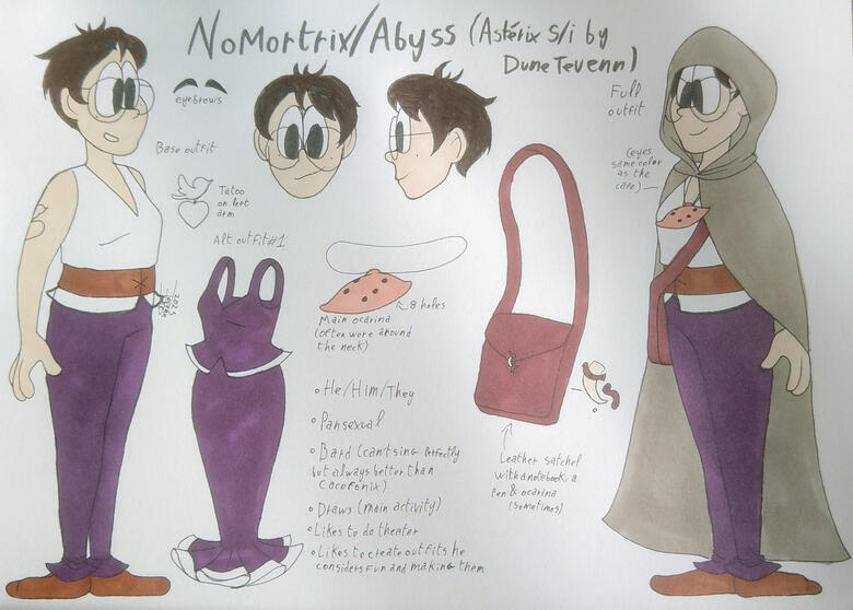 Reference Sheet for Nomortrix (Asterix selfinsert)