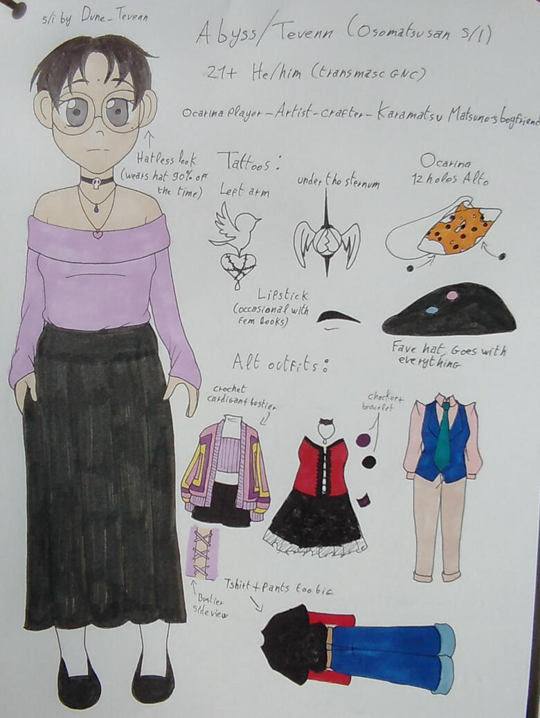 Reference Sheet for Tevenn (Osomatsu selfinsert)